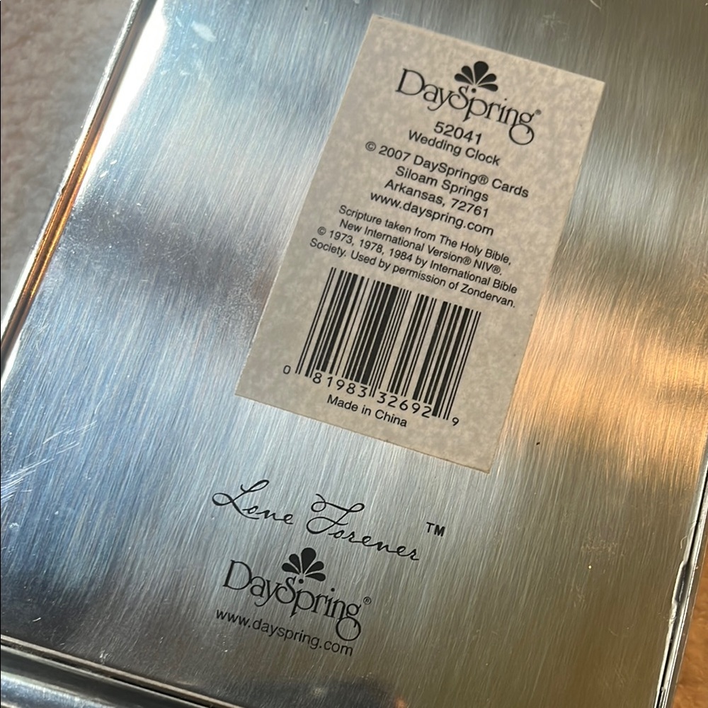 Elegant Silver Inspirational Clock - Picture 8 of 8